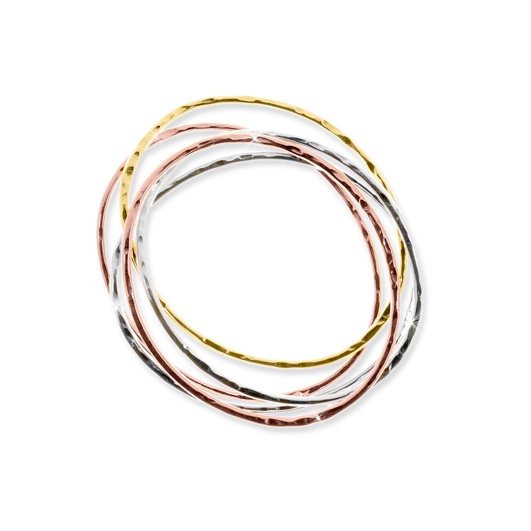 Bracciale UnoAerre in bronzo tricolore: un gioiello di lusso per un'eleganza senza tempo.
