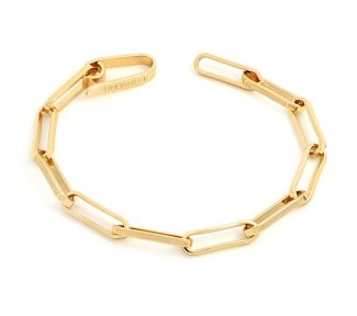 Bracciale UnoAerre dorato: un gioiello di lusso per un'eleganza senza tempo.