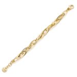 Bracciale UnoAerre dorato: un gioiello di lusso per un'eleganza senza tempo. (Vista 2)