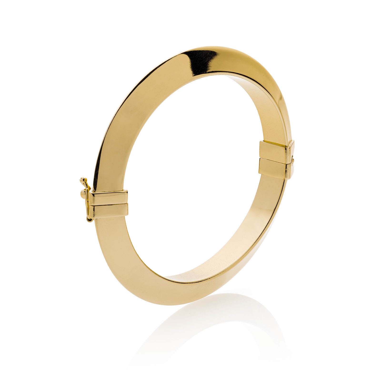 Bracciale UnoAerre rigido dorato, un gioiello di lusso perfetto per un'occasione speciale.