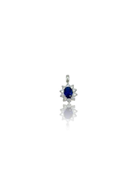 Ciondolo Donna Oro Bianco 750