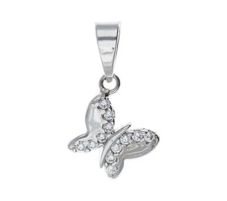 Ciondolo Farfalla in Oro 750 con Zirconi: un gioiello di lusso perfetto come idea regalo preziosa.