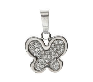 Splendido ciondolo a farfalla in oro 750, un gioiello di lusso perfetto per un regalo prezioso.