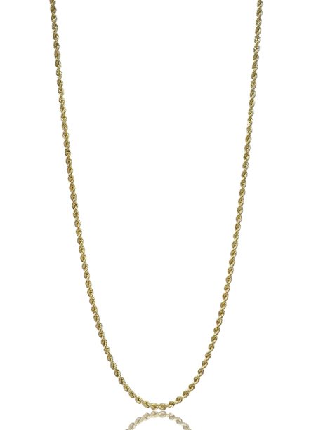 Collana Corda in Oro 750 18kt Giallo 60 cm