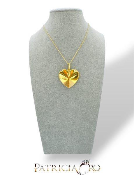 Collana con Ciondolo a Cuore in Oro Giallo 750 18kt
