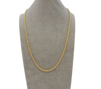 Collana da donna Corda in Oro, un gioiello di lusso perfetto per un'idea regalo preziosa. (Vista 2)