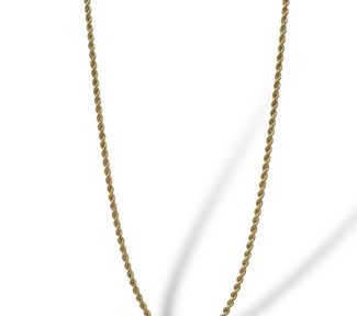 Collana da donna a corda in oro, un gioiello di lusso perfetto per un'idea regalo preziosa. (Vista 2)