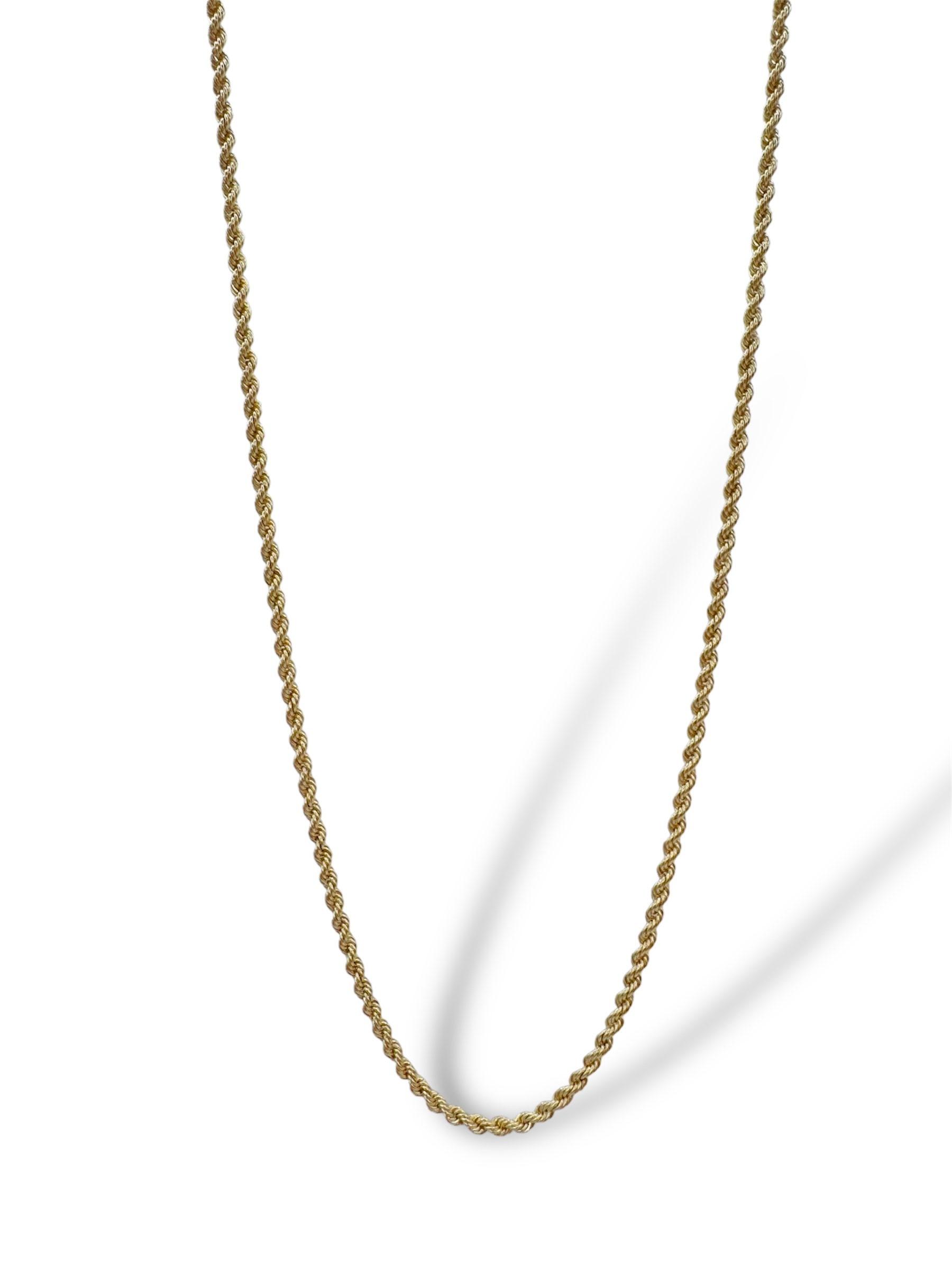 Collana da donna a corda in oro, un gioiello di lusso perfetto per un'idea regalo preziosa. (Vista 2)