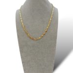 Collana maschile in oro bicolore, un gioiello di lusso perfetto per un regalo speciale. (Vista 2)