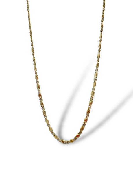 Collana Maschile Oro Bicolore 18kt 50cm