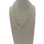 Collana in oro bicolore maschile, un gioiello di lusso perfetto per un regalo prezioso. (Vista 2)