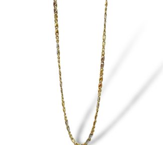 Collana in oro bicolore maschile, un gioiello di lusso perfetto per un regalo prezioso.