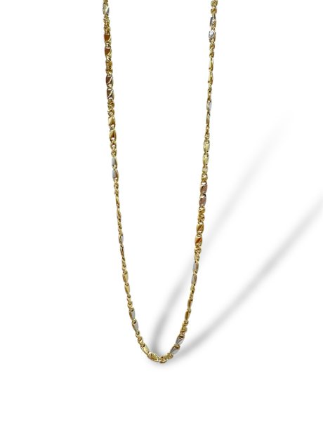 Collana in Oro Bicolore Maschile 50 cm