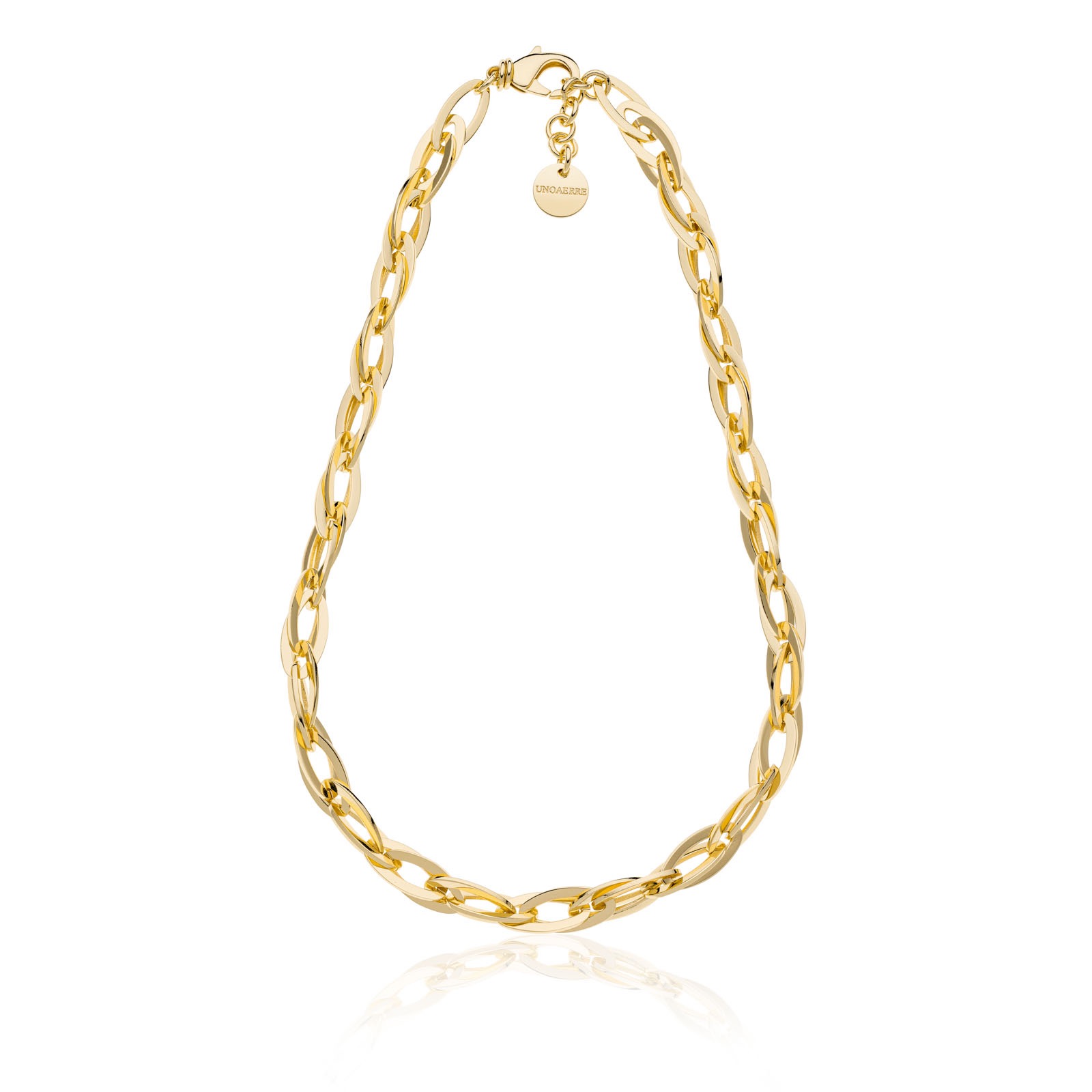 Collana UnoAerre a catena corta, un gioiello di lusso perfetto per un'idea regalo preziosa.