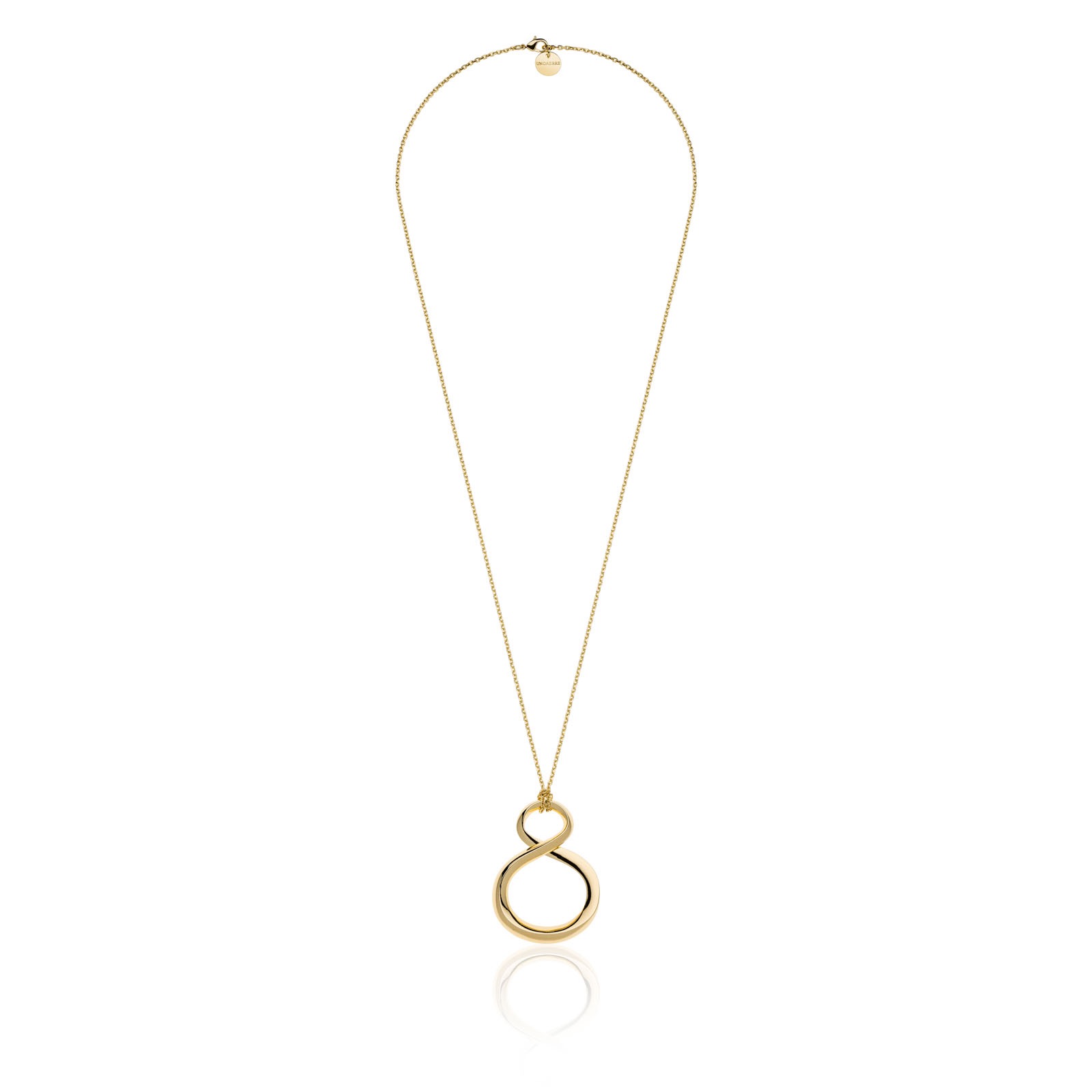 Collana UnoAerre lunga, un gioiello di lusso che incarna l'eleganza e la raffinatezza dell'alta gioielleria italiana.