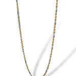 Collana da uomo in oro bicolore, un gioiello di lusso perfetto per un regalo prezioso.