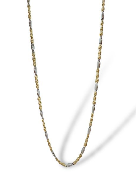 Collana da Uomo in Oro Bicolore 18kt 50 cm