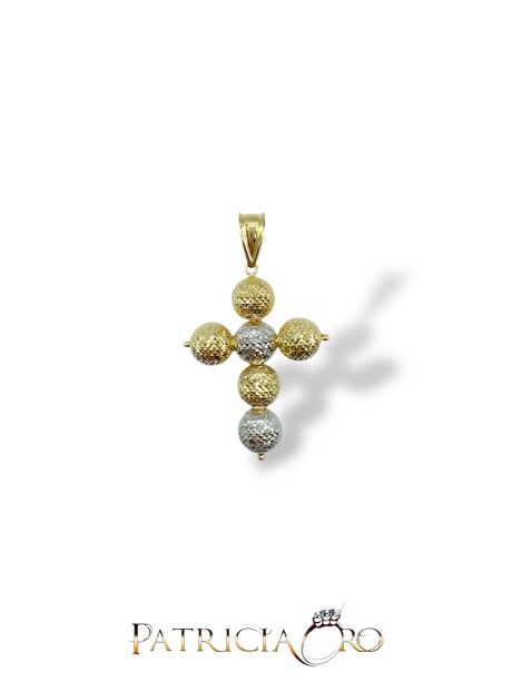 Croce Donna in Oro Bicolore 18kt