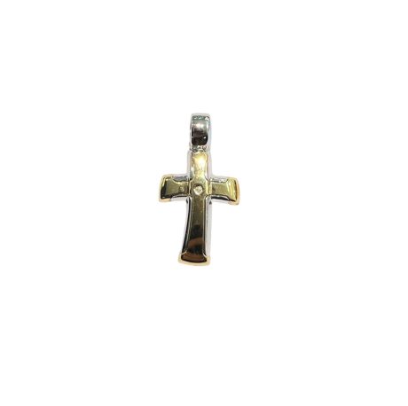 Croce Uomo con Diamante in Oro 750