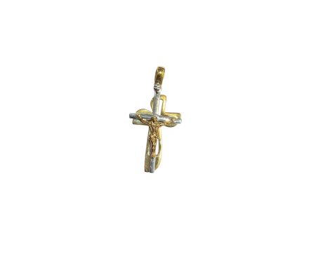 Croce Uomo in Oro 750 Bicolore – Peso 3.1 gr