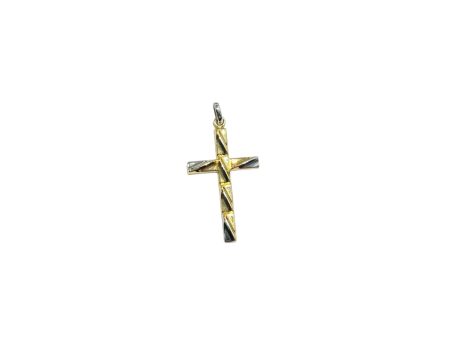 Croce Uomo in Oro 750 Bicolore