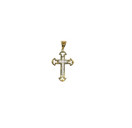 Croce Uomo in Oro 750 Bicolore