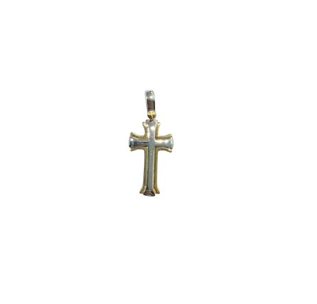 Croce Uomo in Oro 750 Bicolore