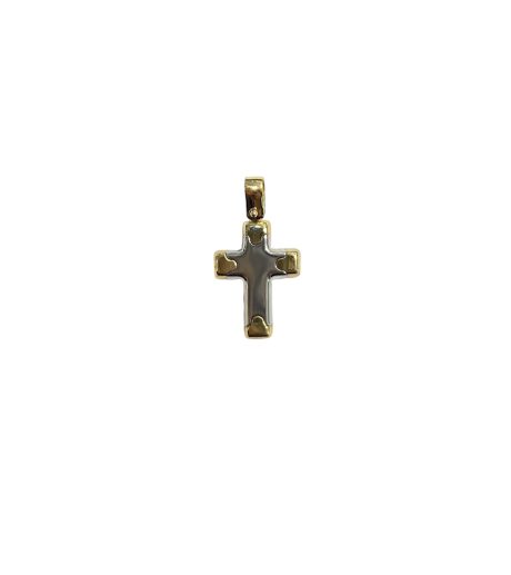 Croce Uomo Oro 750 Bicolore