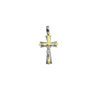 Croce da uomo in oro 750, un gioiello di lusso perfetto per un regalo prezioso.