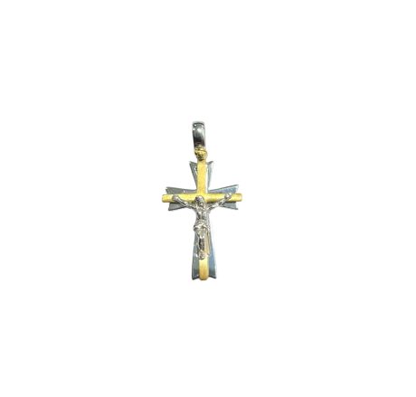 Croce Uomo in Oro 750 Bicolore 3.6 grammi