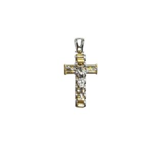 Croce da uomo in oro 750, un gioiello di lusso perfetto per un regalo prezioso.