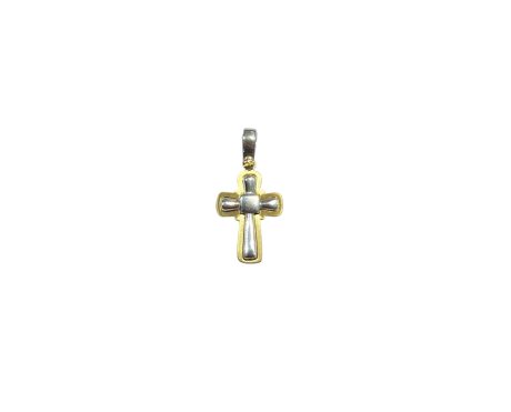 Croce Uomo in Oro 750 Bicolore