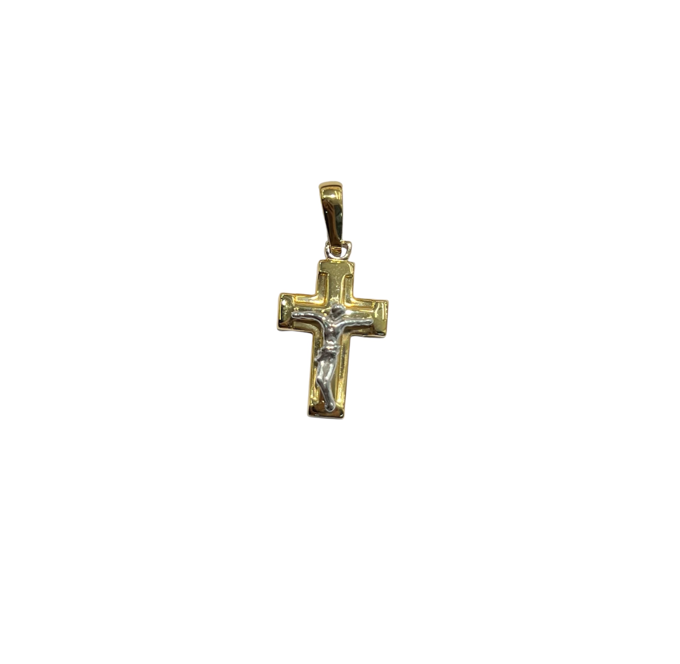 Croce da uomo in oro 750, un gioiello di lusso perfetto per un regalo prezioso.