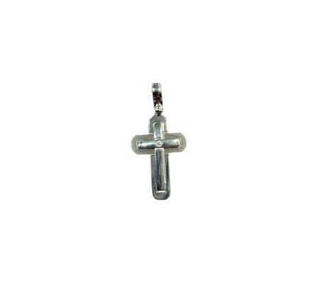 Croce Uomo in Oro 750 con Diamante