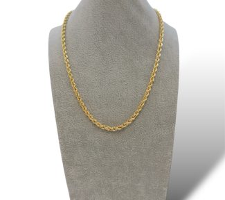 Girocollo da donna con cordone in oro 18k, un gioiello di lusso perfetto per un'idea regalo preziosa. (Vista 2)