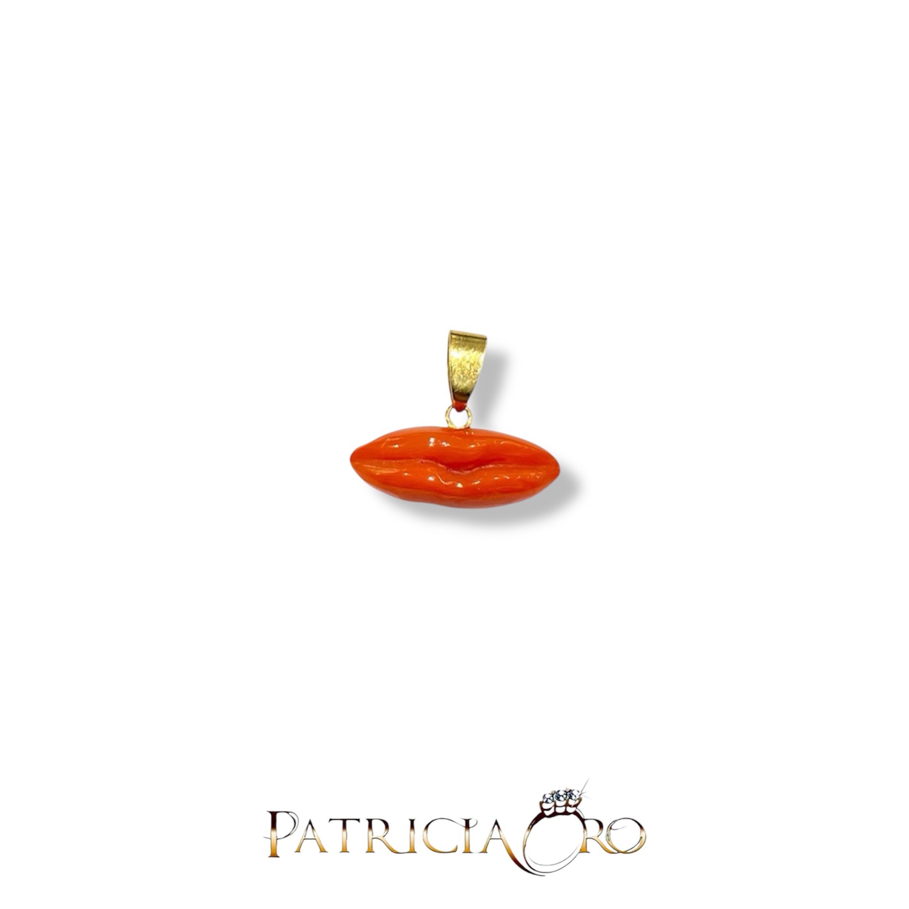 Le Labbra Portafortuna Corallo Sciacca di Patricia Oro Creations, un gioiello made in italy di alta gioielleria.