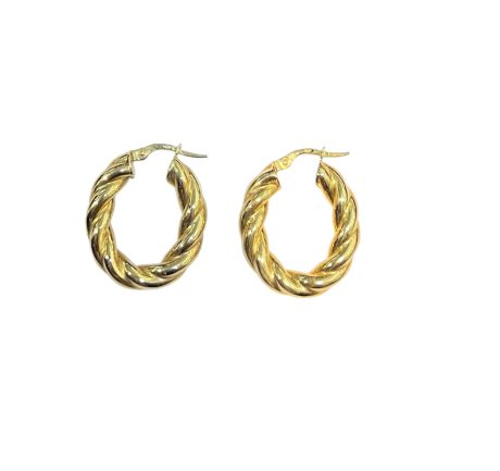 Orecchini Cerchi Oro Giallo 750 18 carati