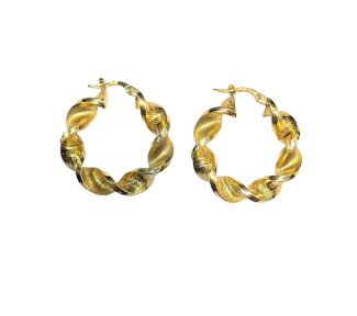 Orecchini Cerchi Torchon in Oro Giallo 750: l'eleganza senza tempo dei gioielli di lusso per un look sofisticato.