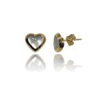 Splendidi orecchini a cuore in oro 750, un gioiello di lusso perfetto per un'idea regalo preziosa. (Vista 2)