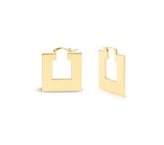 Splendidi orecchini quadrati UnoAerre, gioielli di lusso che incarnano l'eleganza senza tempo.