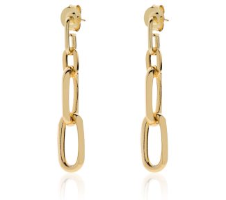 Splendidi orecchini UnoAerre dorati, un gioiello di lusso perfetto per un'occasione speciale.