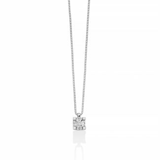 Miluna Diamond and White Gold Necklace