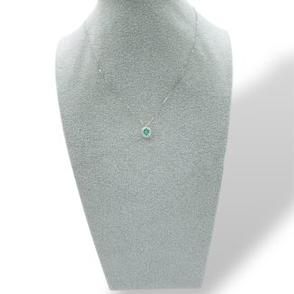 Emerald and Diamond Necklace Davite&Delucchi 18kt White Gold