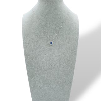 Sapphire and Diamond Necklace Davite&Delucchi 18kt White Gold