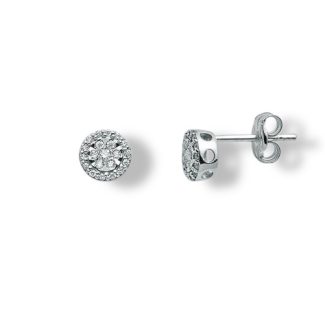 Miluna Earrings in 18kt White Gold with 0.21 Carat Diamonds