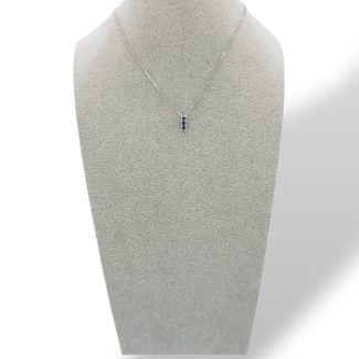 Sapphire Trilogy Necklace 18kt White Gold Davite&Delucchi