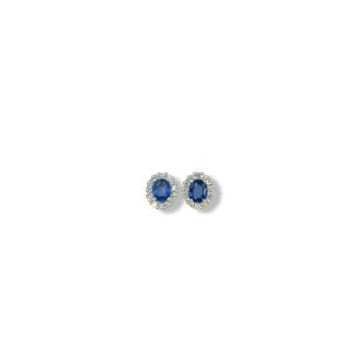 Sapphire and Diamond Earrings in 18kt White Gold by Davite&Delucchi