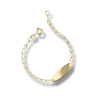 18kt Yellow Gold Child's Bracelet with Name Plate