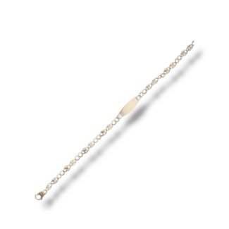 Men's 18kt Bicolour Gold Plaque Bracelet