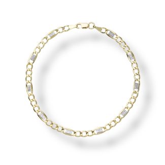 Men's Bicolour 18kt Gold Bracelet
